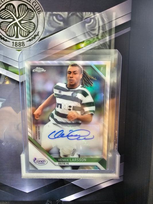 Celtic Larson Signed Trading Card Locker Room Frame