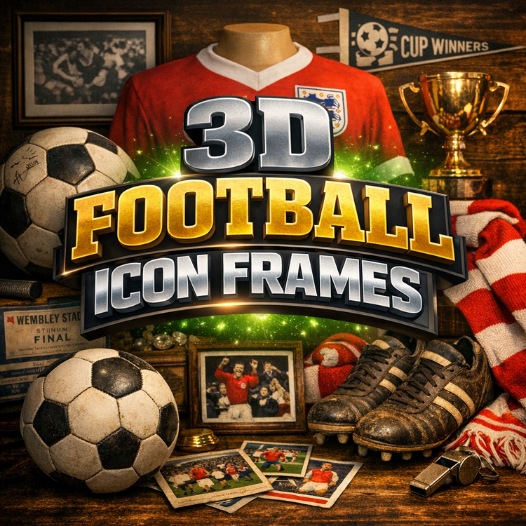 3D ICON FRAME - FOOTBALL
