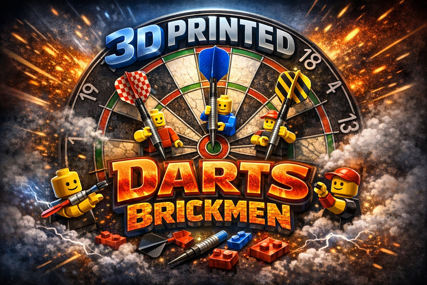 3D DARTS BRICKMEN