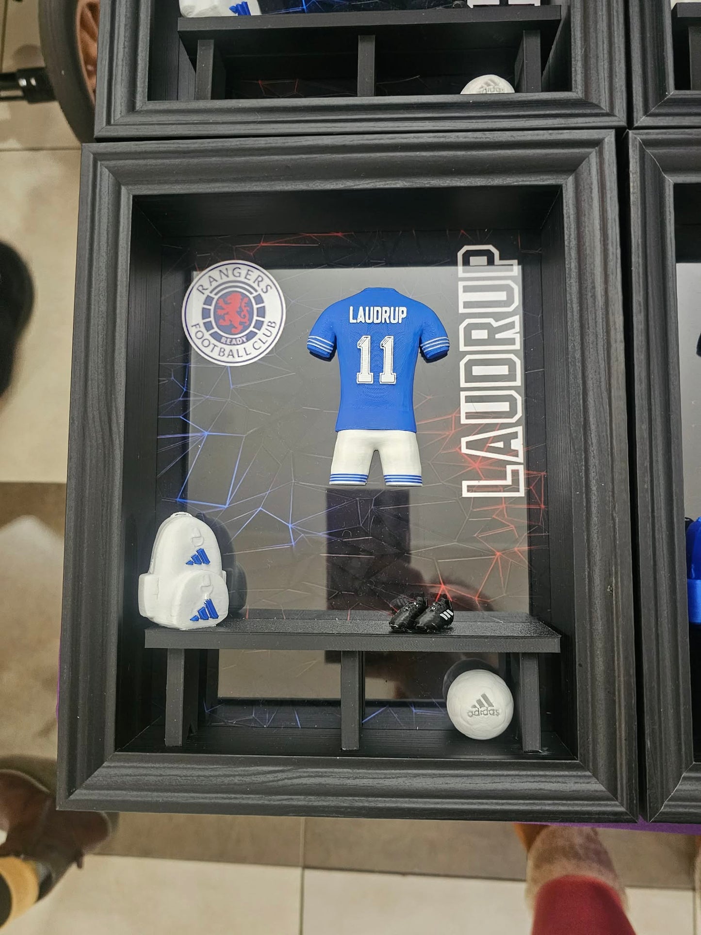 RANGERS FC HOME KIT LOCKER ROOM FRAME - MADE TO ORDER