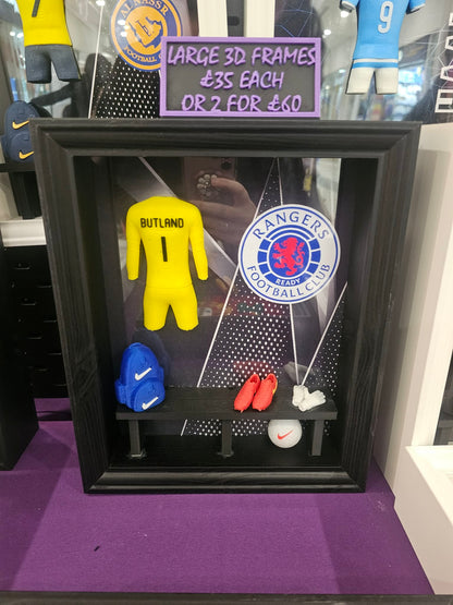 RANGERS FC HOME KIT LOCKER ROOM FRAME - MADE TO ORDER