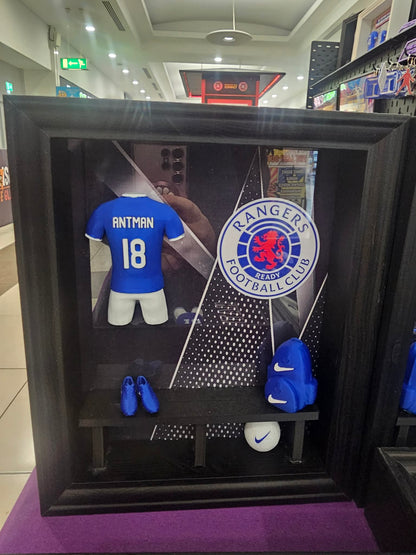 RANGERS FC HOME KIT LOCKER ROOM FRAME - MADE TO ORDER