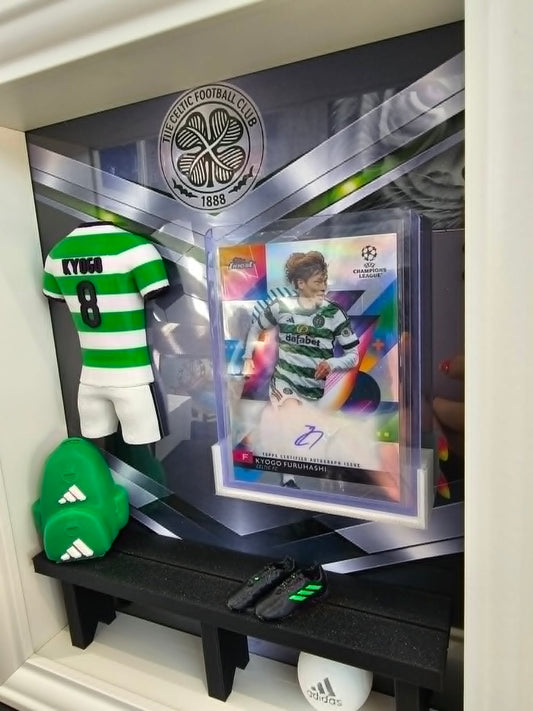 Celtic Kyogo Signed Trading Card Locker Room Frame