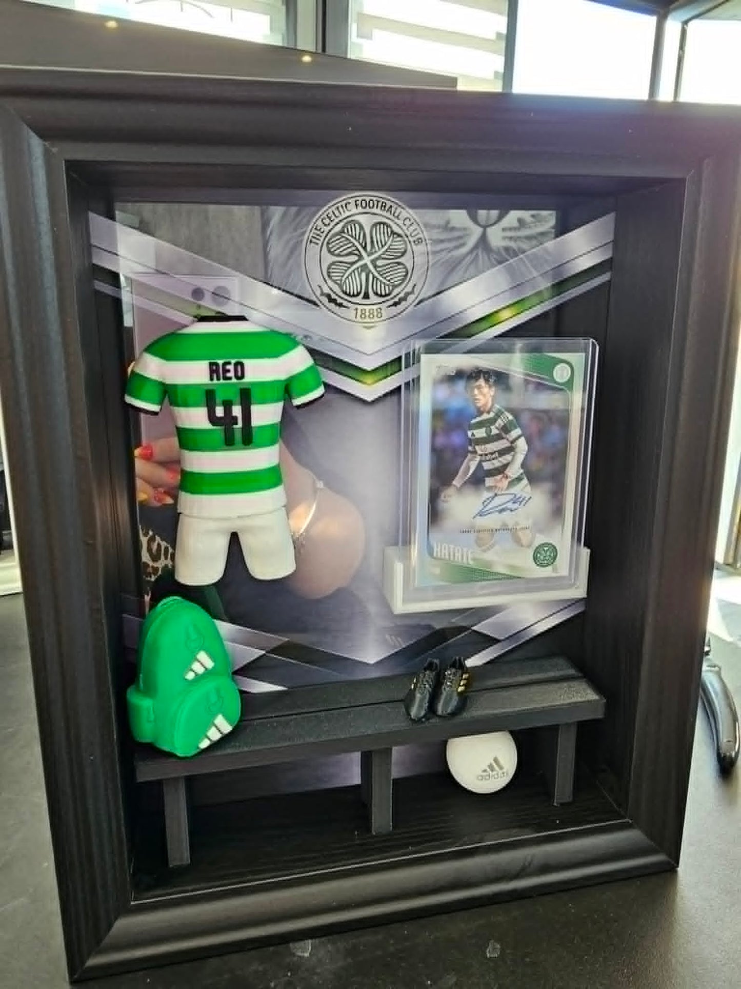 Celtic Hatate Signed Trading Card Locker Room Frame
