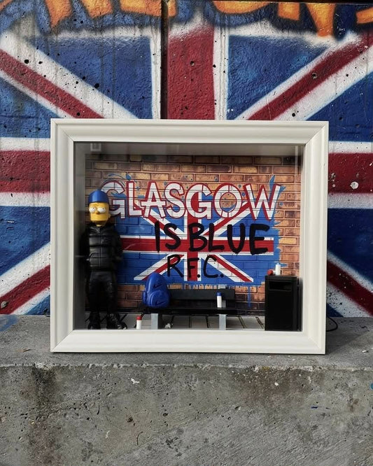 3D RANGERS GRAFITTI FRAME GLASGOW IS BLUE