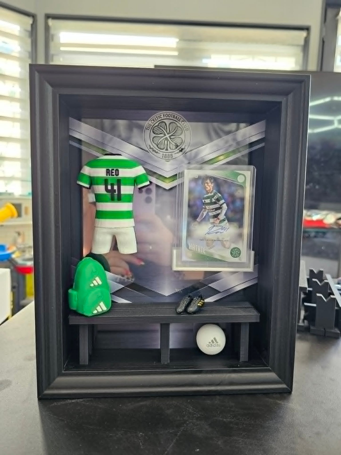 Celtic Hatate Signed Trading Card Locker Room Frame