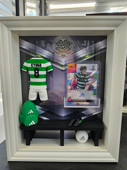 Celtic Kyogo Signed Trading Card Locker Room Frame