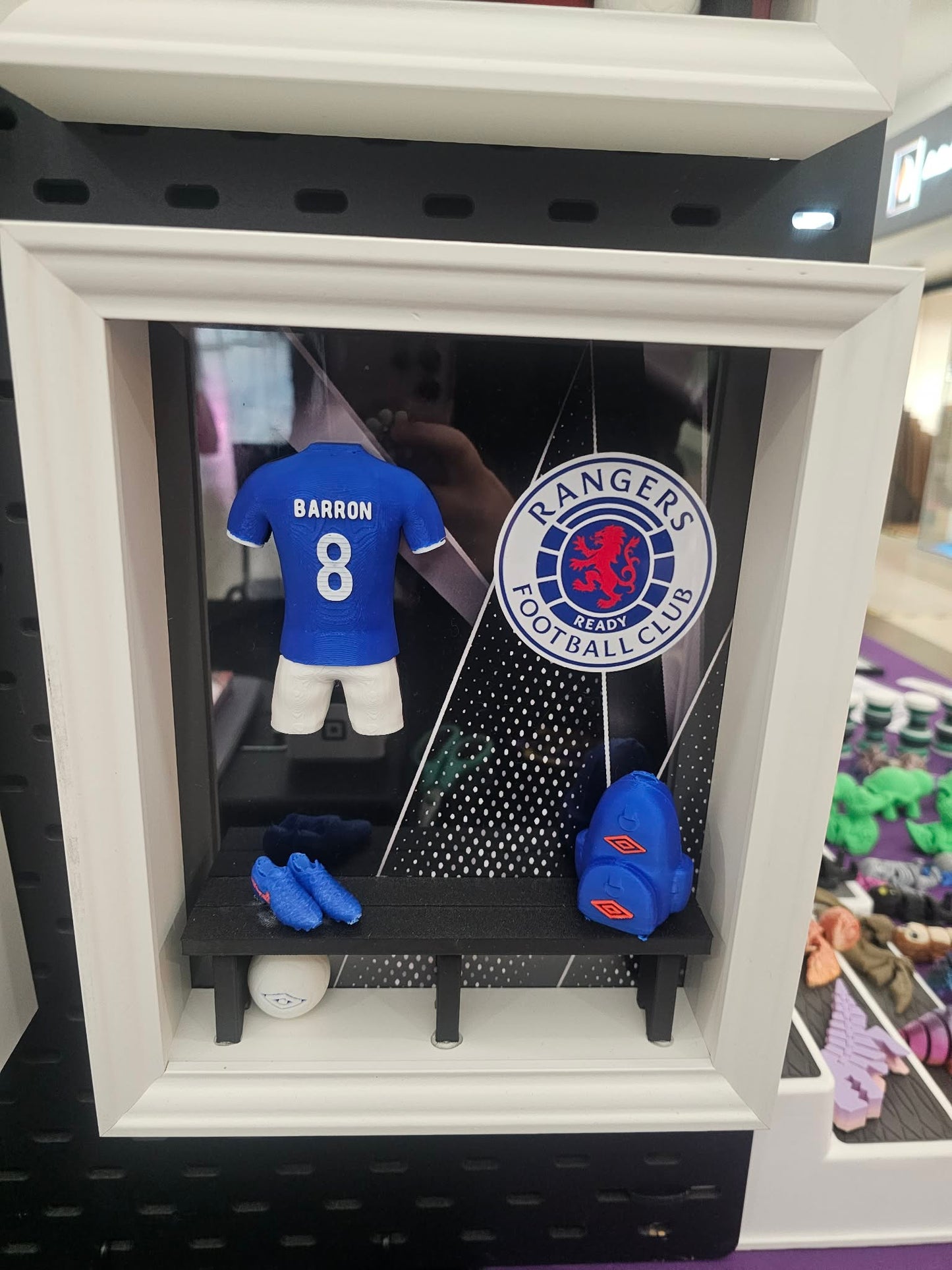 RANGERS FC HOME KIT LOCKER ROOM FRAME - MADE TO ORDER