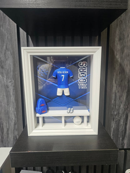 RANGERS FC HOME KIT LOCKER ROOM FRAME - MADE TO ORDER