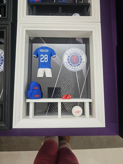 RANGERS FC HOME KIT LOCKER ROOM FRAME - MADE TO ORDER