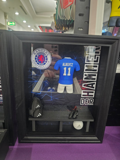 RANGERS FC HOME KIT LOCKER ROOM FRAME - MADE TO ORDER