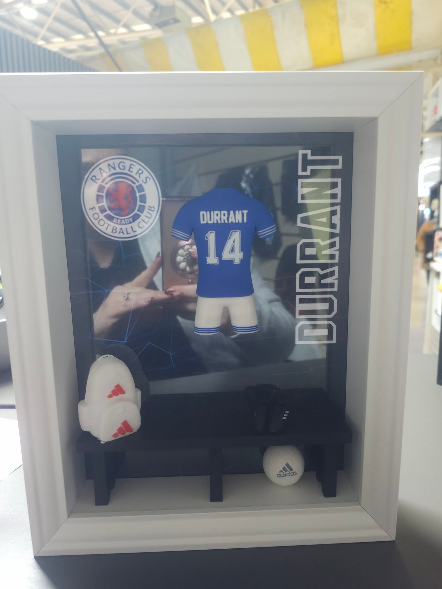 RANGERS FC HOME KIT LOCKER ROOM FRAME - MADE TO ORDER