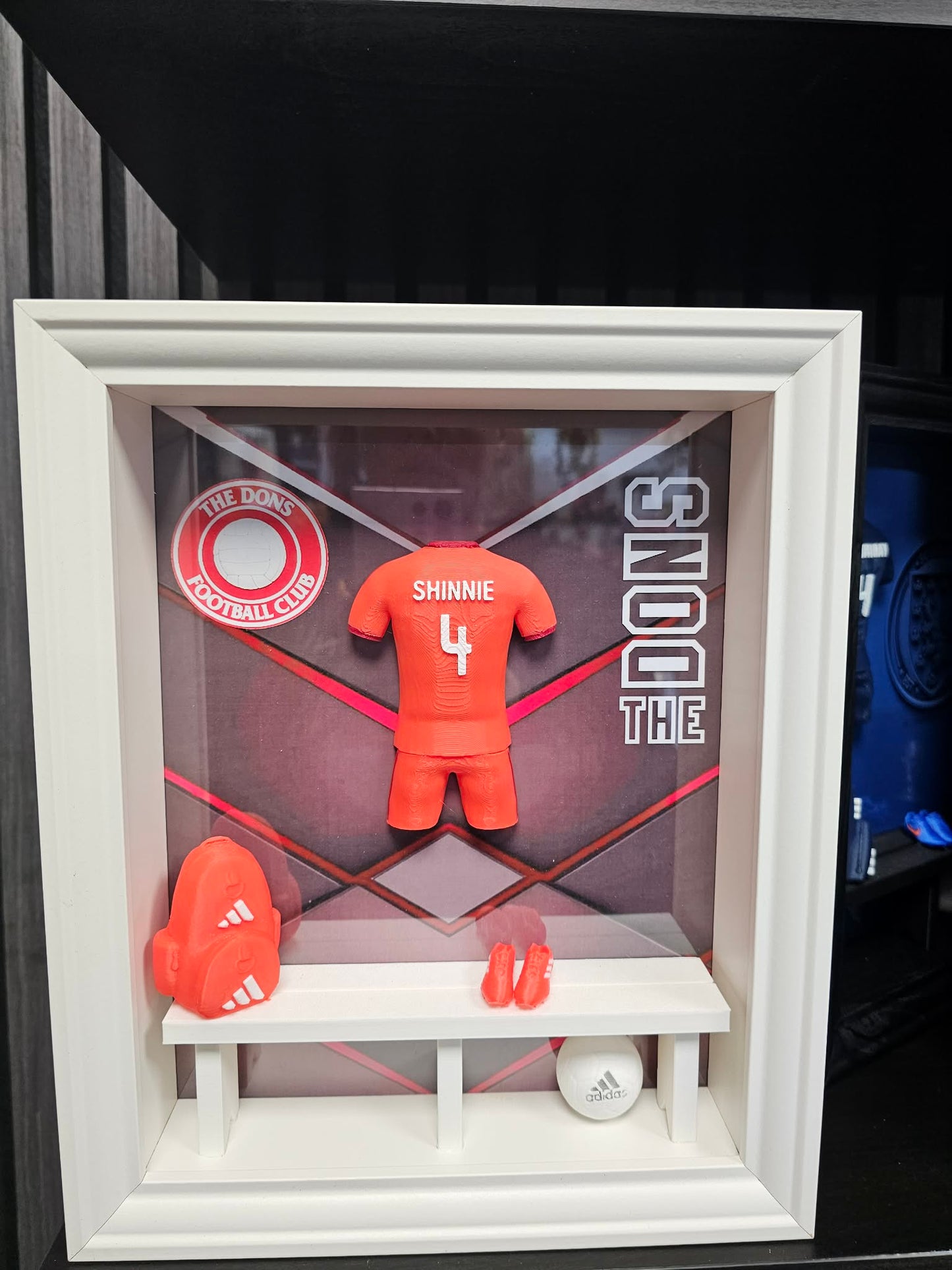 The Dons Locker Room Frame - Shinnie No.4 White Frame