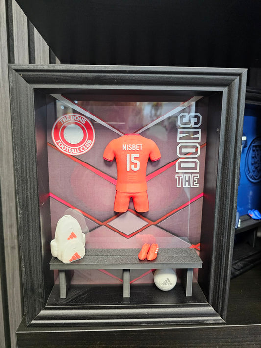The Dons Locker Room Frame - Nisbet No.15 Black Frame