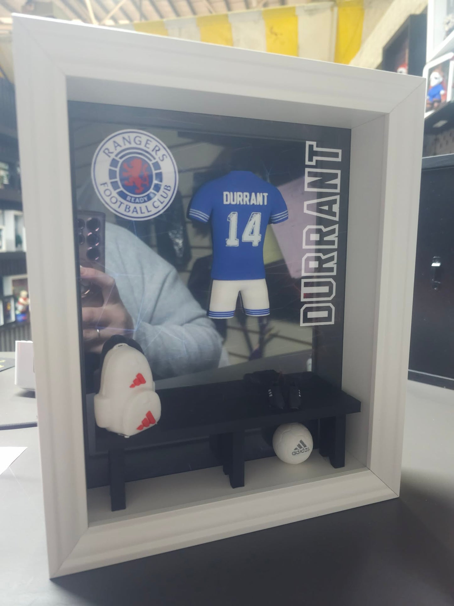 RANGERS FC HOME KIT LOCKER ROOM FRAME - MADE TO ORDER