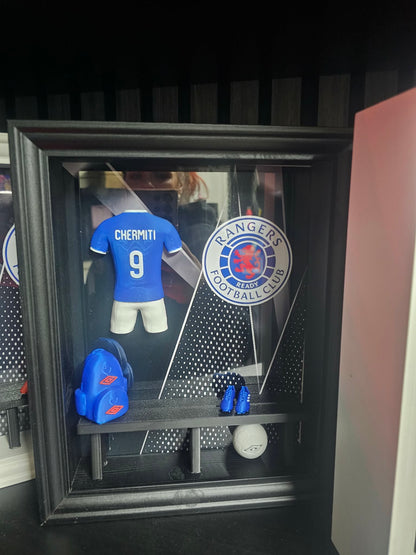 RANGERS FC HOME KIT LOCKER ROOM FRAME - MADE TO ORDER