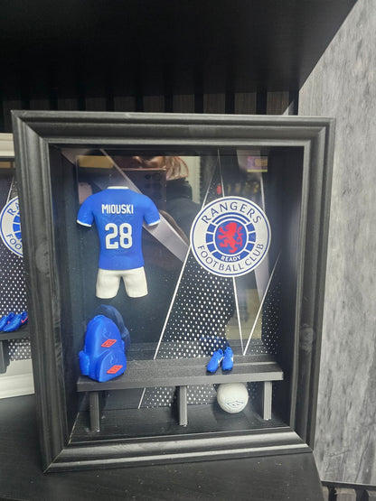 RANGERS FC HOME KIT LOCKER ROOM FRAME - MADE TO ORDER