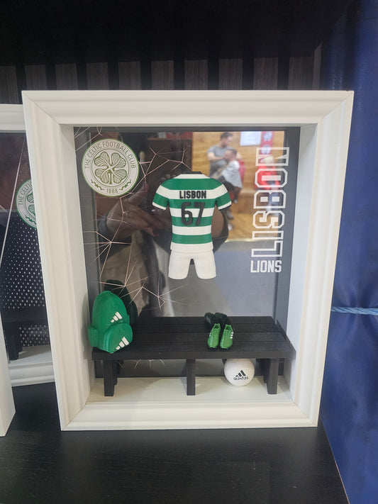 CELTIC FC HOME KIT LOCKER ROOM FRAME - MADE TO ORDER