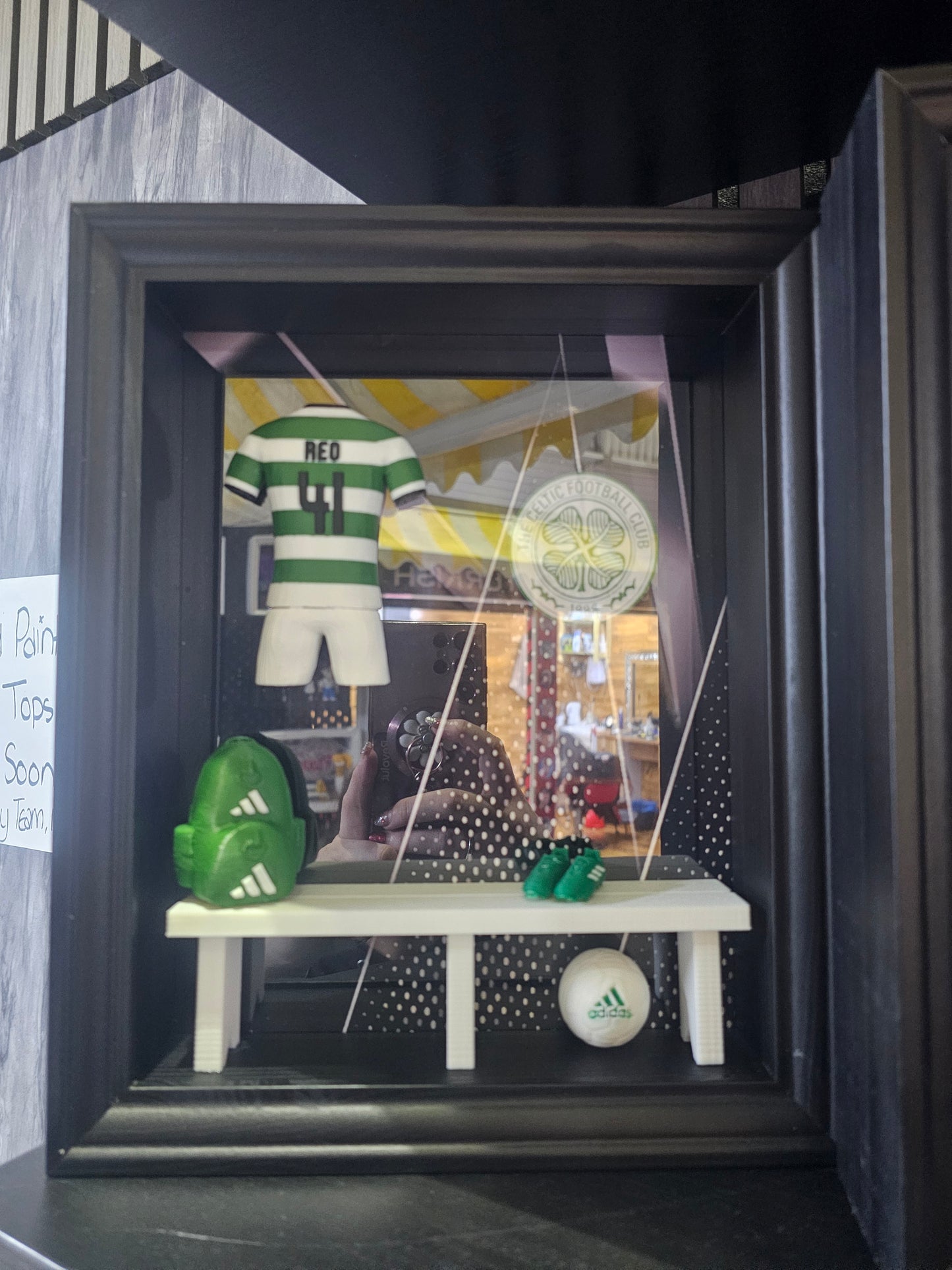 CELTIC FC HOME KIT LOCKER ROOM FRAME - MADE TO ORDER