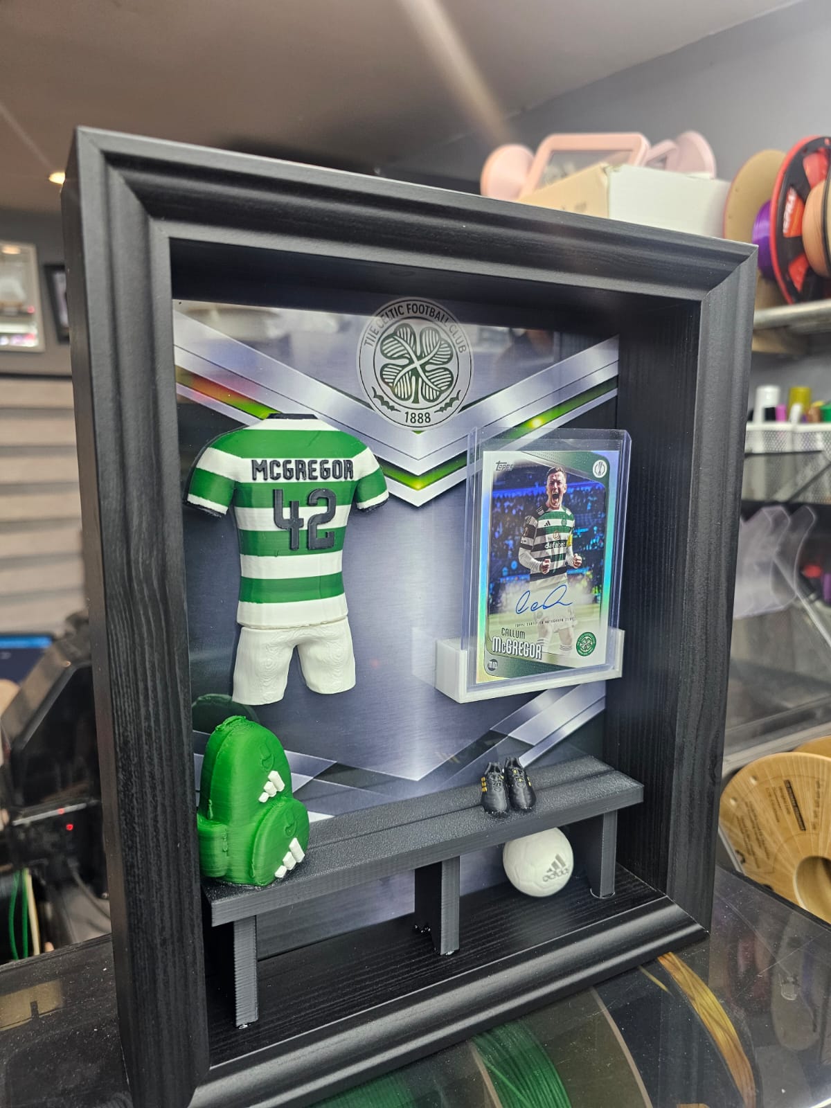 Celtic McGregor Signed Trading Card Locker Room Frame
