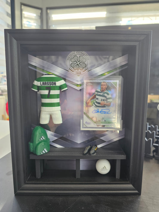 Celtic Larson Signed Trading Card Locker Room Frame