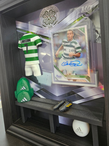 Celtic Larson Signed Trading Card Locker Room Frame